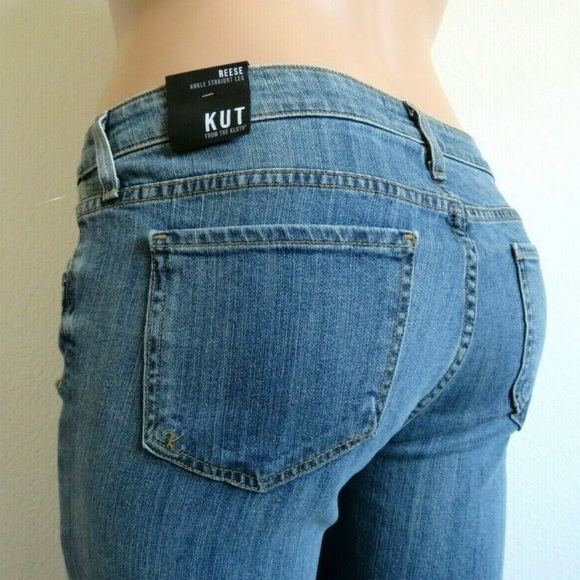 KUT from the KLOTH Jeans Women’s DISTRESSED Ankle Straight Leg Plus Size 16 NWT - Picture 1 of 4